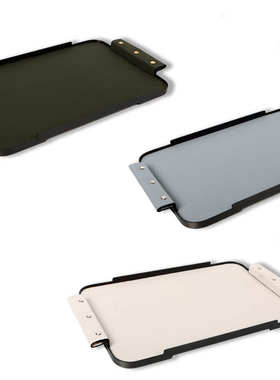 皮革现代软摆件织纹收纳装饰品简约盘样板房售楼处托盘桌面奢轻编