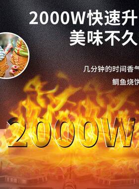 饼拓商用电MAGA-102热鲷鱼烧机冰淇淋三孔小冰激凌鱼机小企吃机器