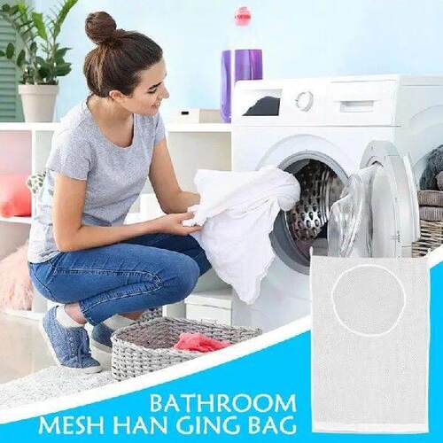 Laundry Hamper Mesh Mesh Foldable Laundry Basket Bag - 图3