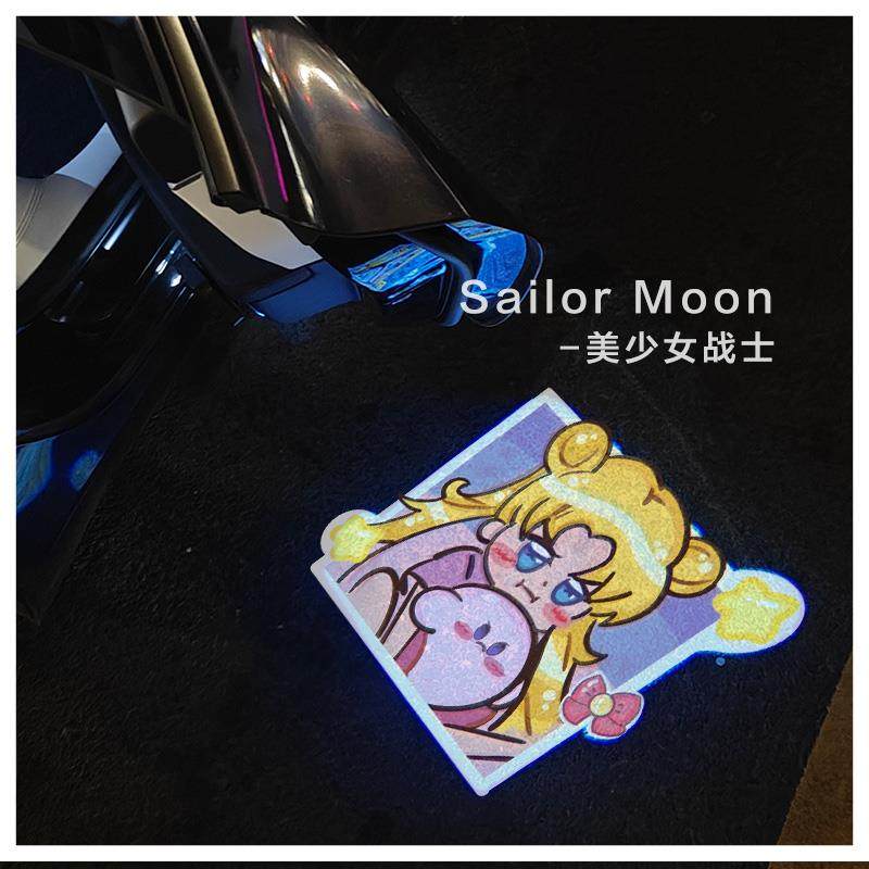 星之卡比美少女迎宾灯车门灯自动感应车载通用投影灯汽车氛围灯,淘宝优惠券,粉丝福利购,淘宝优惠卷