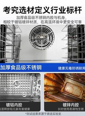 德造64新款热风箱360度循环不锈钢胆商用大热烤容内量33升50升70