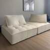 Internet celebrity tofu square straight small sofa combination single Italian minimalist small apartment living room fabric lazy sofa