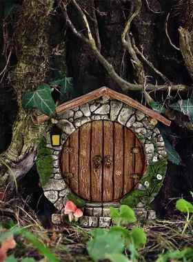 花园装饰摆饰庭院木制树木装饰品木质小摆件ins童话治愈家居装饰