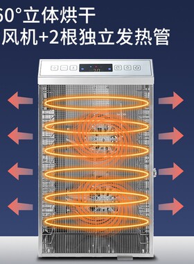 商用食品烘干机家用小型多功能不锈钢水果蔬菜肉脱水风干机干果机