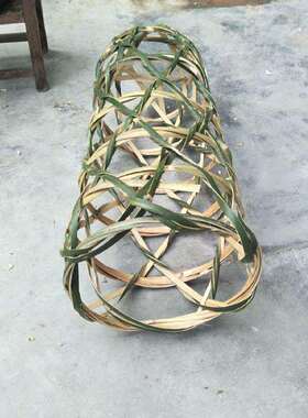 手工制作头层竹叶青大号猪笼竹笼醒狮道具装饰竹编装饰道具