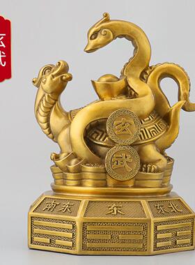 纯黄铜四大神兽摆件青龙白虎朱雀玄武一套家居客厅装饰工艺礼品摆