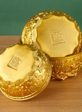 黄铜聚宝盆摆件黄铜精工聚宝盆家居办公室铜盆摆件