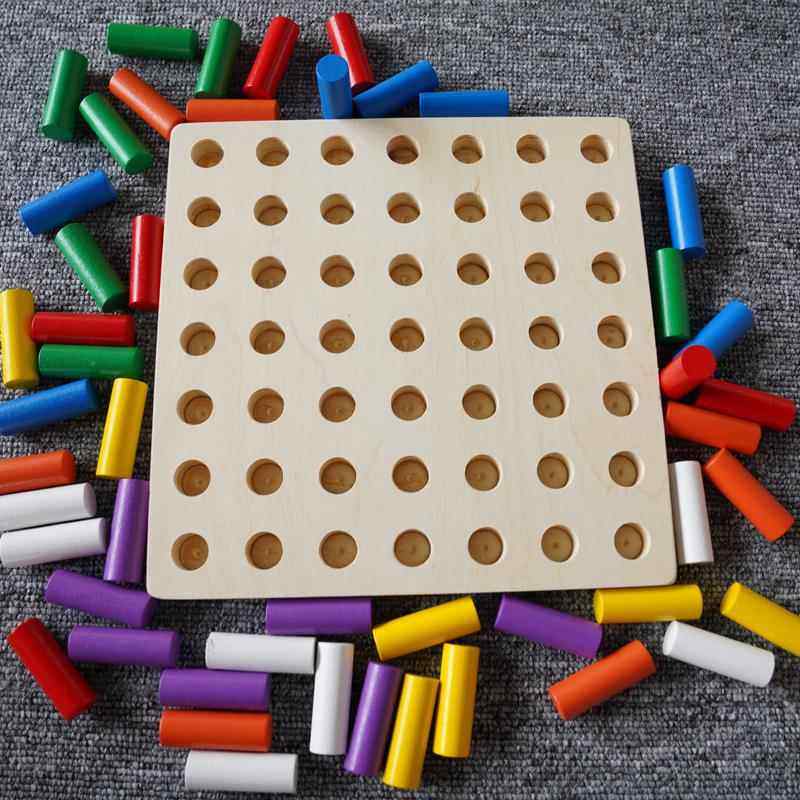 儿童感统平衡训练器材插棍早教婴儿玩具棒插柱教具彩色圆柱体棍子,淘宝优惠券,粉丝福利购,淘宝优惠卷