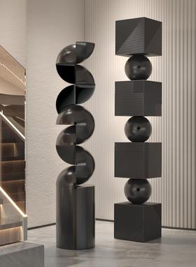无尽之柱落地摆件酒店雕塑售楼处走了玄关空间软装抽象异形
