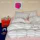 Ins Simple Pink Stripe Soft Washing Cotton Nordic Four-Piece Quilt Cover Bed Sheets Student Dormitory Three-Piece Set 1.5