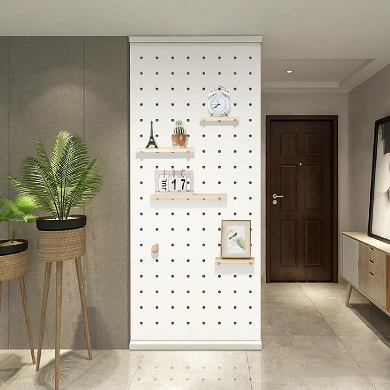 Top-level hole-in-the-floor coat rack partition hanger wall entrance entrance custom-made rack wardrobe side panel