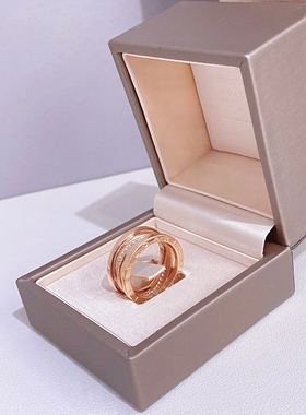 公价4万】99新宝格丽玫瑰金镂空钻石戒指正品尺码询客服AN858365