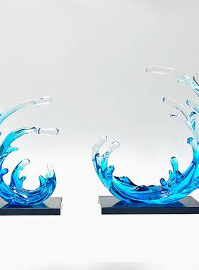 创意树脂级感透明玄关家居摆件电视柜桌面酒柜客厅公室装饰品