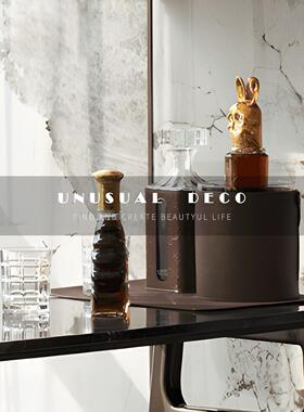 UNUSUAL 样板房间售楼部酒柜酒吧台水吧台装饰醒酒器冰桶厨房摆件