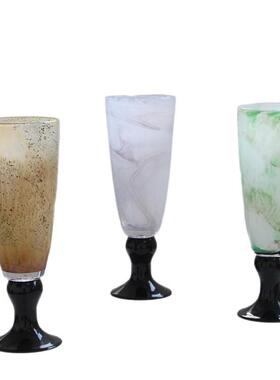 碧轩彩色肌理高脚琉璃花瓶法式复古风灯氛围感高级艺术花器插花瓶