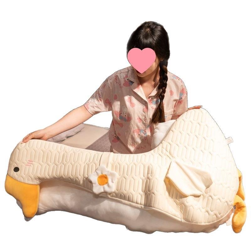 924849冰丝乳长条抱枕女生睡觉枕头胶上靠垫侧床睡夹床腿男款头大 - 图3