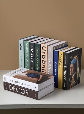 高级感假书彷真书本杂志模型摆件轻奢客厅柜子家居装饰品拍照道具