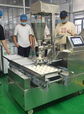 全自动包子摆盘一体机学校早餐店用方手工馅饼机器糍粑机成型机厂