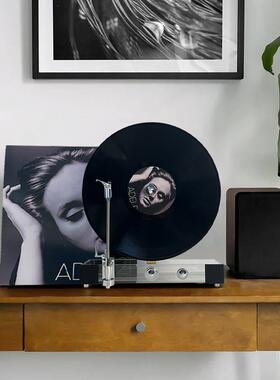 覆古黑胶留声机模型 非真机 黑胶唱片摆件别墅客厅样板间古董摆件