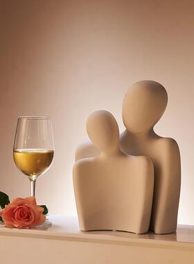 BK9K现代抽象艺术意式极简摆件酒柜客厅玄关卧室电视柜轻奢家