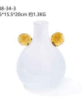 子古风中创意手工双耳BX88-34-渐变大肚小口花瓶饰高级感软装家居