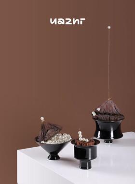 花小祇 现代侘寂珍珠花器干 干燥花花艺 民宿酒店饭厅软装商务花