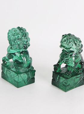 新中式样板房客厅MC-TY-45书立房书档摆件对间狮靠书书桌软装饰品