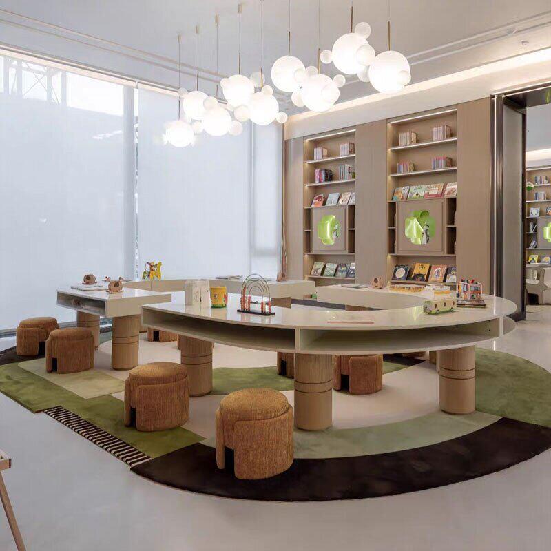 Sales department children's table and chair combination overhead floor reading area children's learning writing table kindergarten baby handmade table