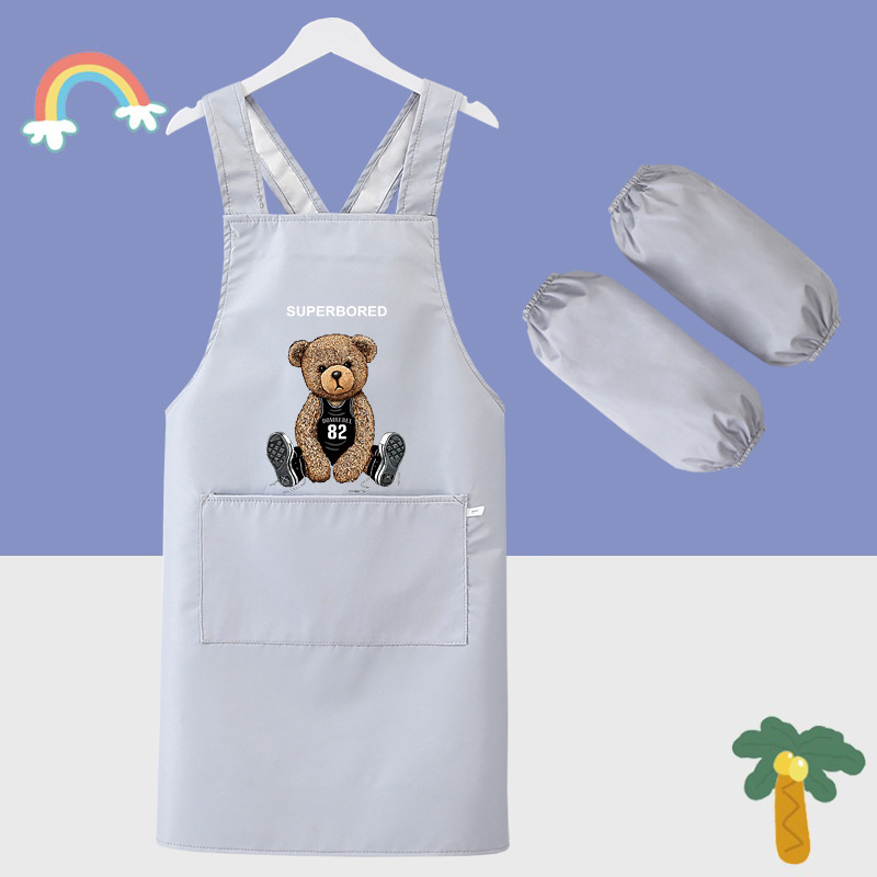 Kindergarten middle and large children's waterproof apron apron coveralls