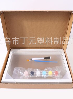 DIY相框彩色涂鸦手印相框油画画框多人摆台家庭DIY手印相框架