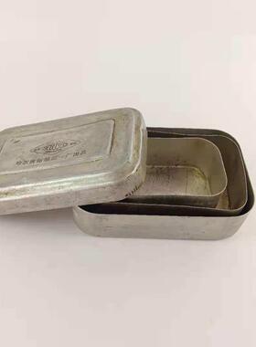民俗红色文化怀旧正品老铝制饭盒古董收藏纪念品装饰影视道具摆件