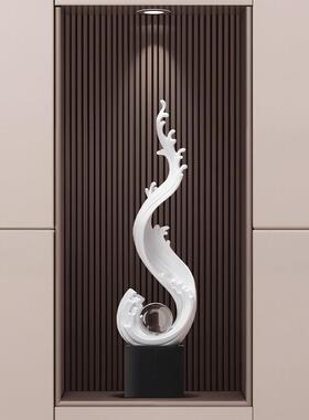 风生水起入户玄关摆件壁龛轻奢高档客厅电视柜工艺礼品摆饰落地乔