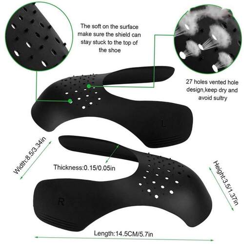 4Pcs Crease Protector Shoe Anti Crease Bending Crack Toe Cap - 图0