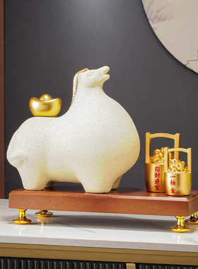 新客厅高档博古架乔迁有钱开业马上陶瓷办公室中式摆件装饰品招财