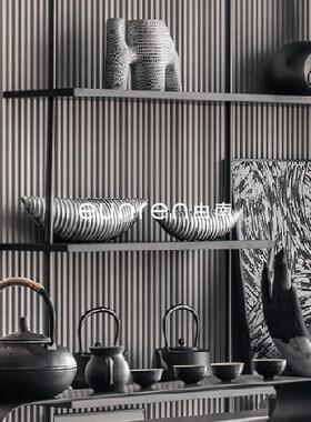 复古简意店约树LRX做旧创玄关摆件家居客厅脂电视柜装饰品茶室酒