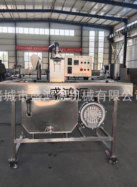 400型冻干草莓巧克力淋酱机全自动小型士力架巧克力涂层上浆设备