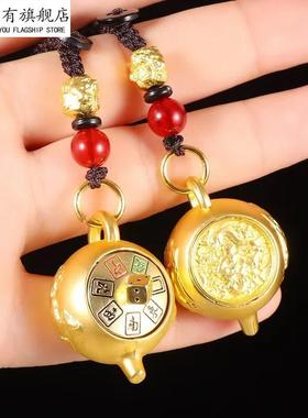 十二生肖把把铜壶手把件铜壶可旋转盖子迷你小铜壶麻将手把件摆件