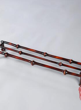 竹编筇竹杯架茶具收纳架博古架茶台桌面摆件竹置物沥水架展示架子