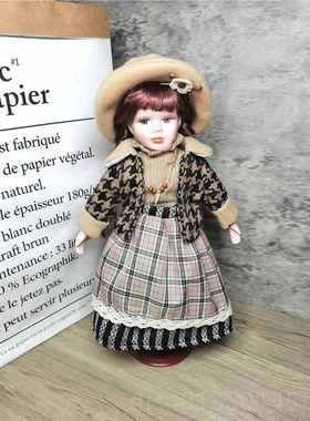 高档1真萌厘米超少女心出口欧美陶瓷仿洋娃娃办公室家里客厅装饰