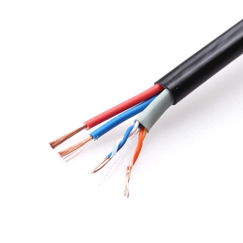 4芯8芯网线带电源一体线室外纯铜网络综合线无氧铜监控视频电源线 - 图3