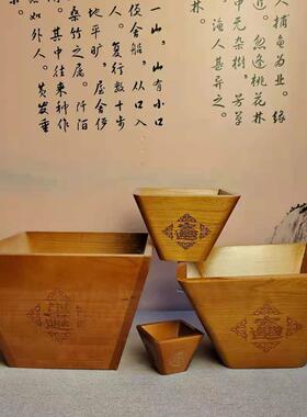 厂家桃木斗桃木升桃木鼎米斗粮升日进斗金木制影视道具刀剑斧