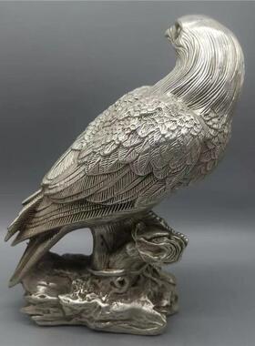 仿古白铜雄鹰摆件铜大展宏图老鹰客厅家居装饰工艺品雄鹰桌面摆件