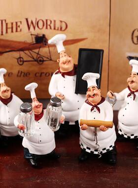 美国乡村欧洲风格创意厨师饰品集家庭餐厅，酒吧，咖啡馆时尚装饰