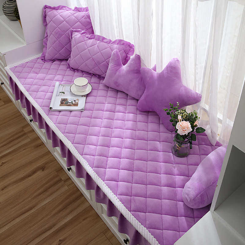 Balcony bay window mat for all seasons, simple Nordic window sill mat, tatami thickened sponge, high-end anti-slip cushion