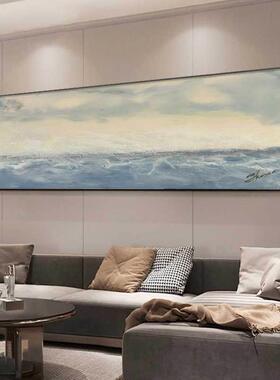 新款直销北欧现代卧室床头画客厅简约抽象画沙发背景墙装饰画横幅