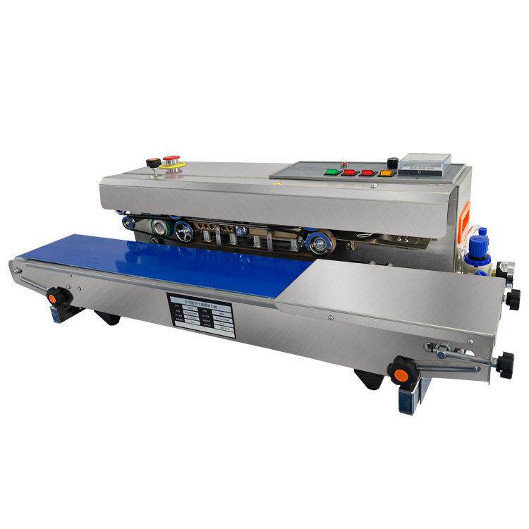 Fully automatic continuous aluminum foil bag film sealing machine Nitrogen-filled ink wheel printing steel stamp date sealing machine