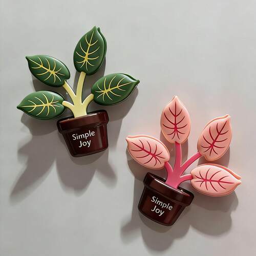 【厨房好物】绿植盆栽零食封口夹家用磁吸冰箱贴调料茶叶密封夹 - 图3