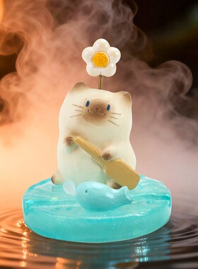 新款猫猫AP桌I手机支架盲盒摆件意公仔潮MHBJ-RUI玩公室面装饰品