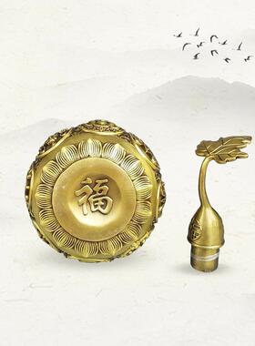 新款直销黄铜八宝镇宅聚福葫芦摆件招财玄关客厅办公室家居装饰品