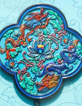 厂家异形金属吊坠冰箱贴定制中式美学文物复刻创新磁吸贴冰箱贴